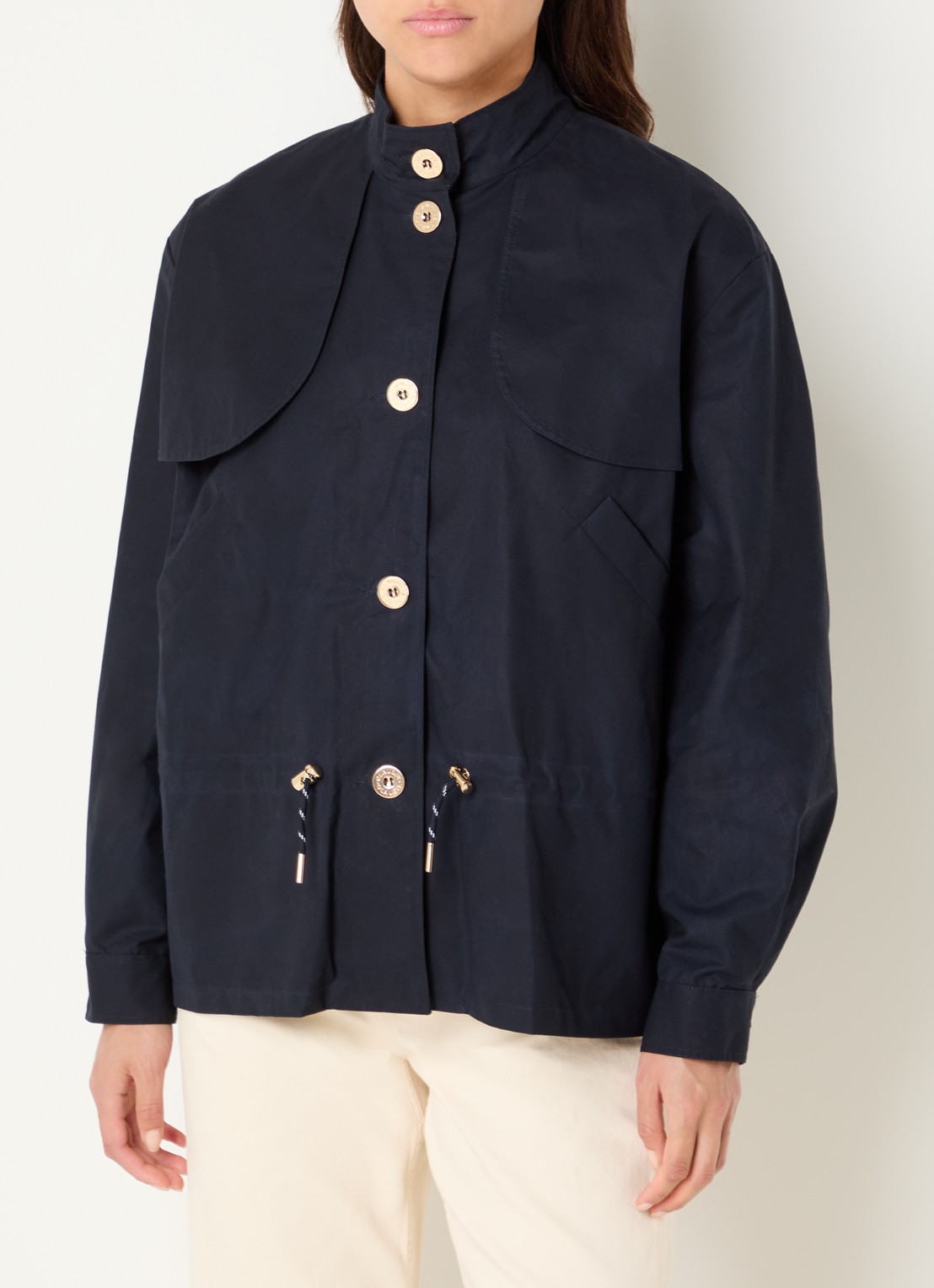 Claudie Pierlot Trenchcoat met steekzakken - detail 2 indigo
