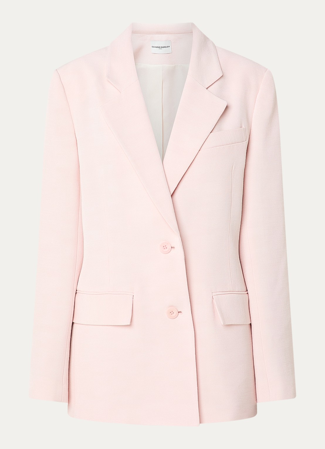 Claudie Pierlot Vayanabis blazer met klepzakken - voorkant 3 lichtroze