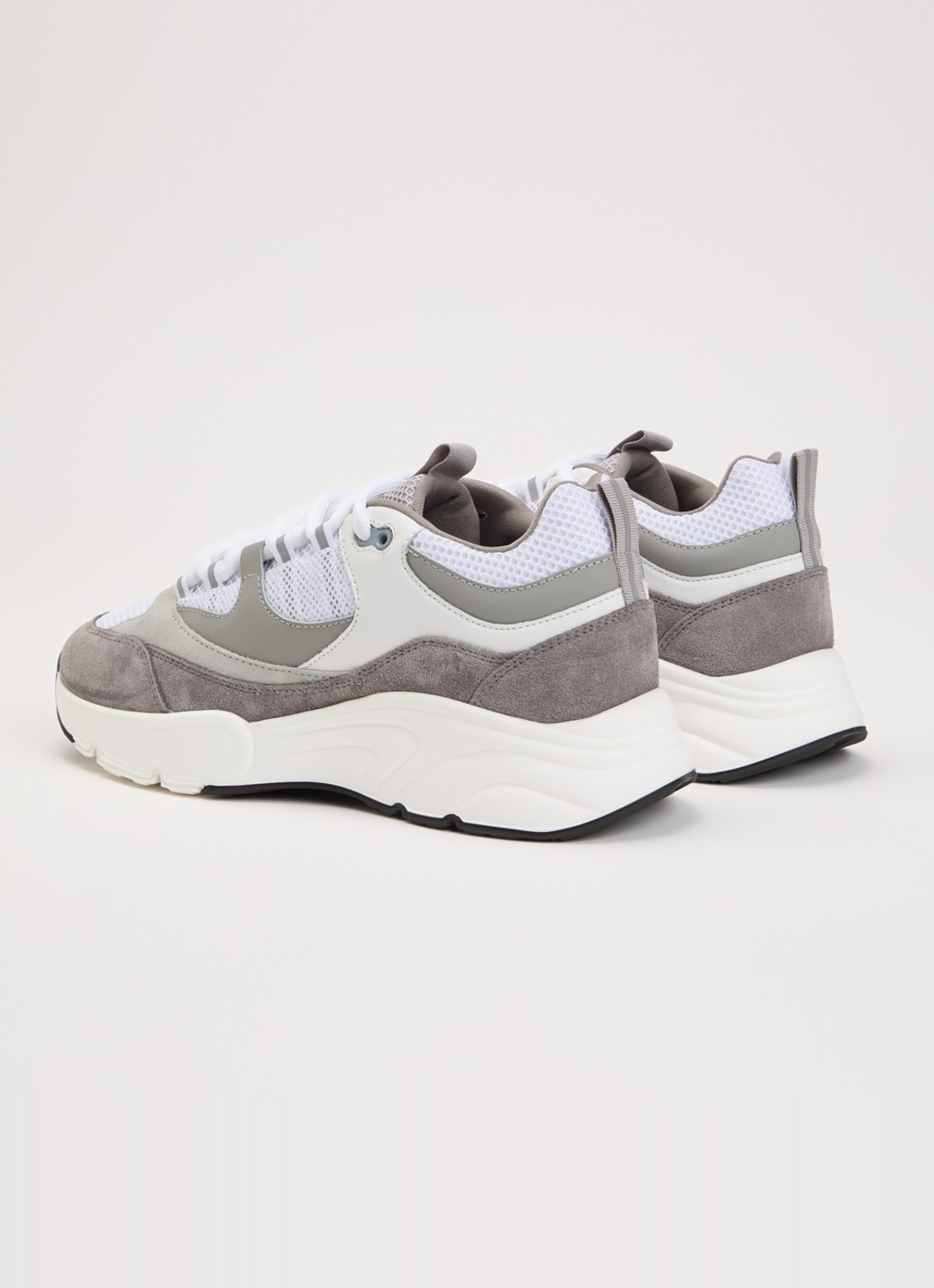 Cleens Aero Runner sneaker met suède details - achterkant 2 grijs