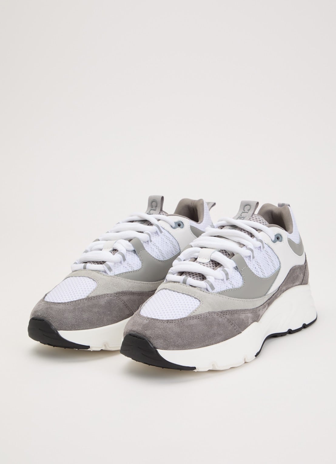 Cleens Aero Runner sneaker met suède details - detail 3 grijs