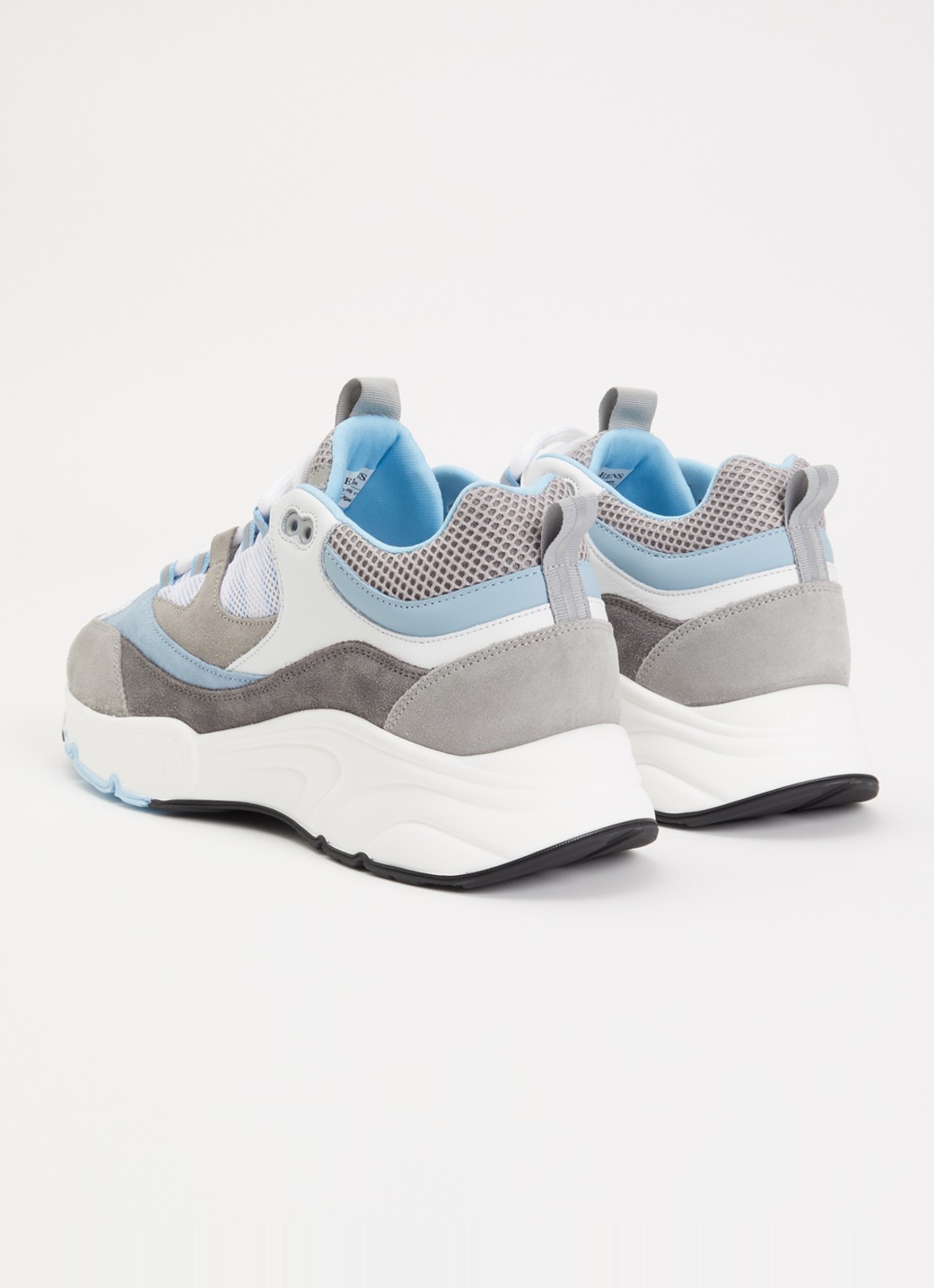 Cleens Aero Runner sneaker met suède details - achterkant 2 grijs