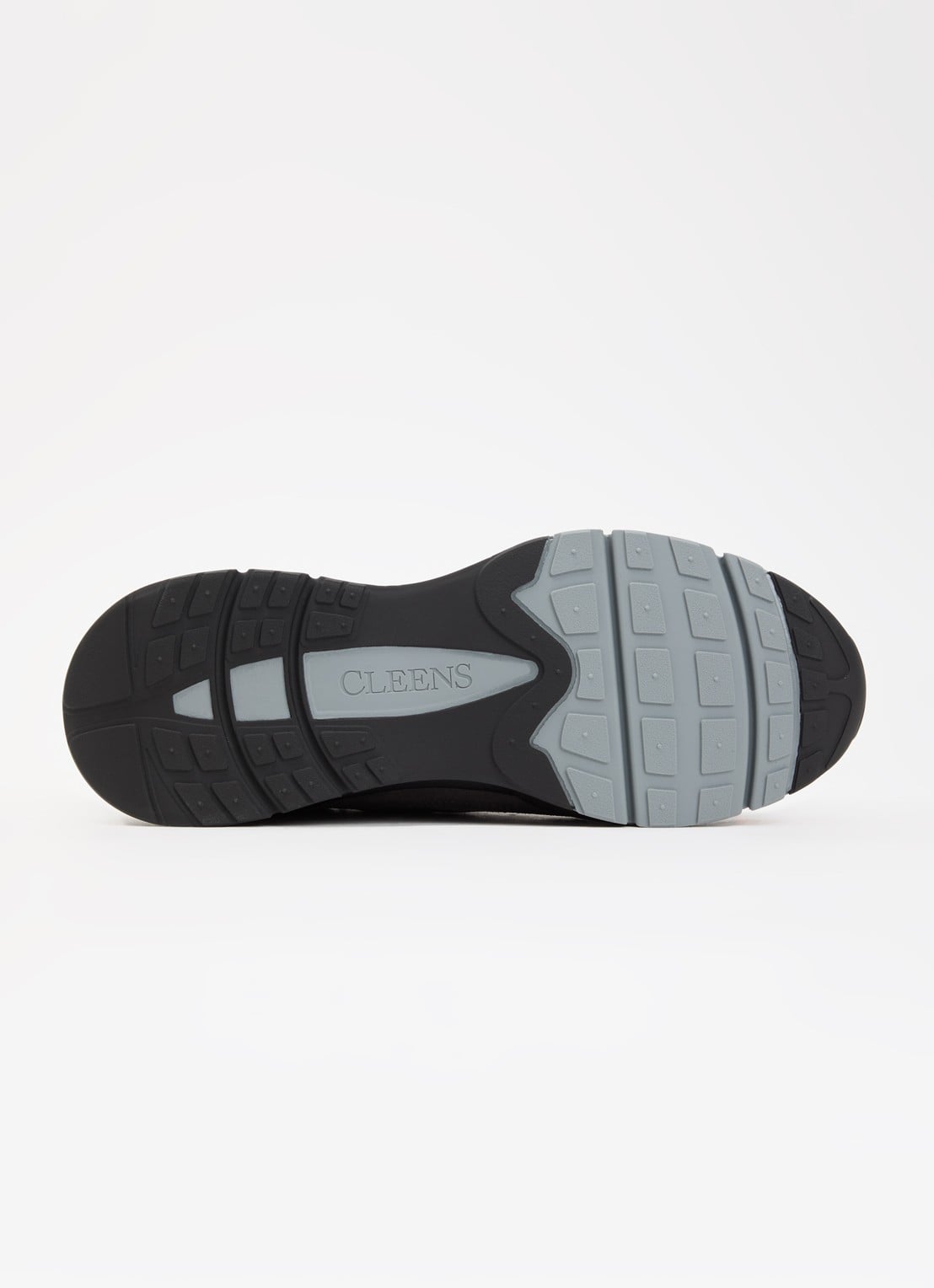 Cleens Aero Runner sneaker van leer met suède details - detail 4 grijs