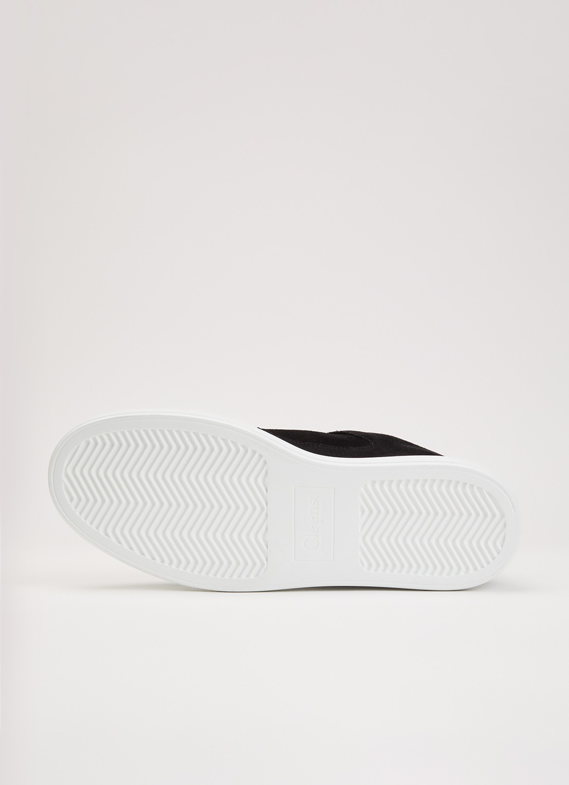 Cleens Court sneaker van suède - detail 4 zwart