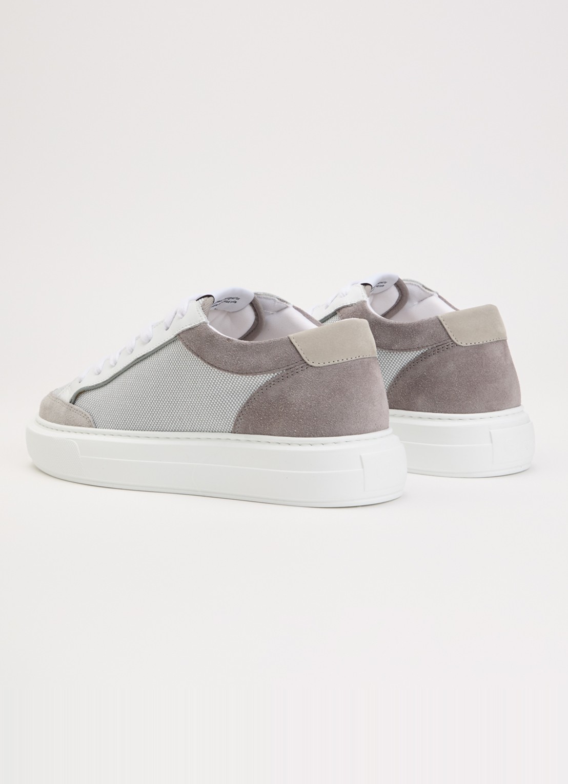 Cleens Luxor sneaker met suède details - achterkant 5 wit