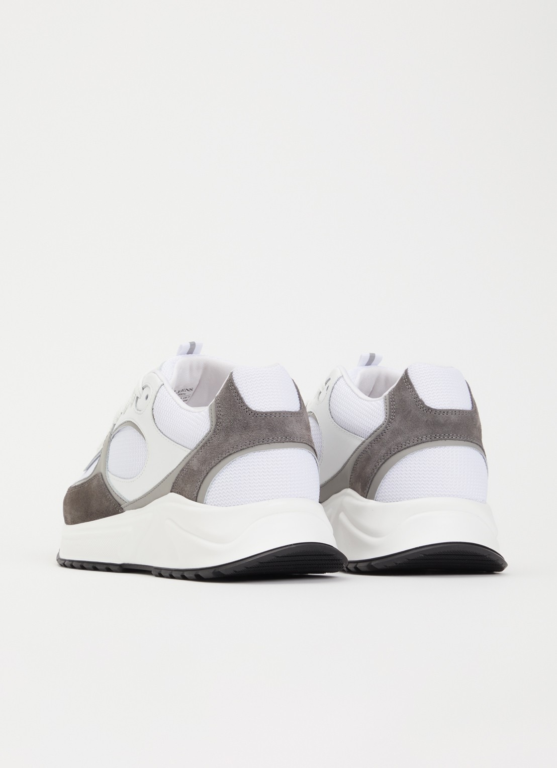 Cleens Onesixty sneaker met suède details - achterkant grijs