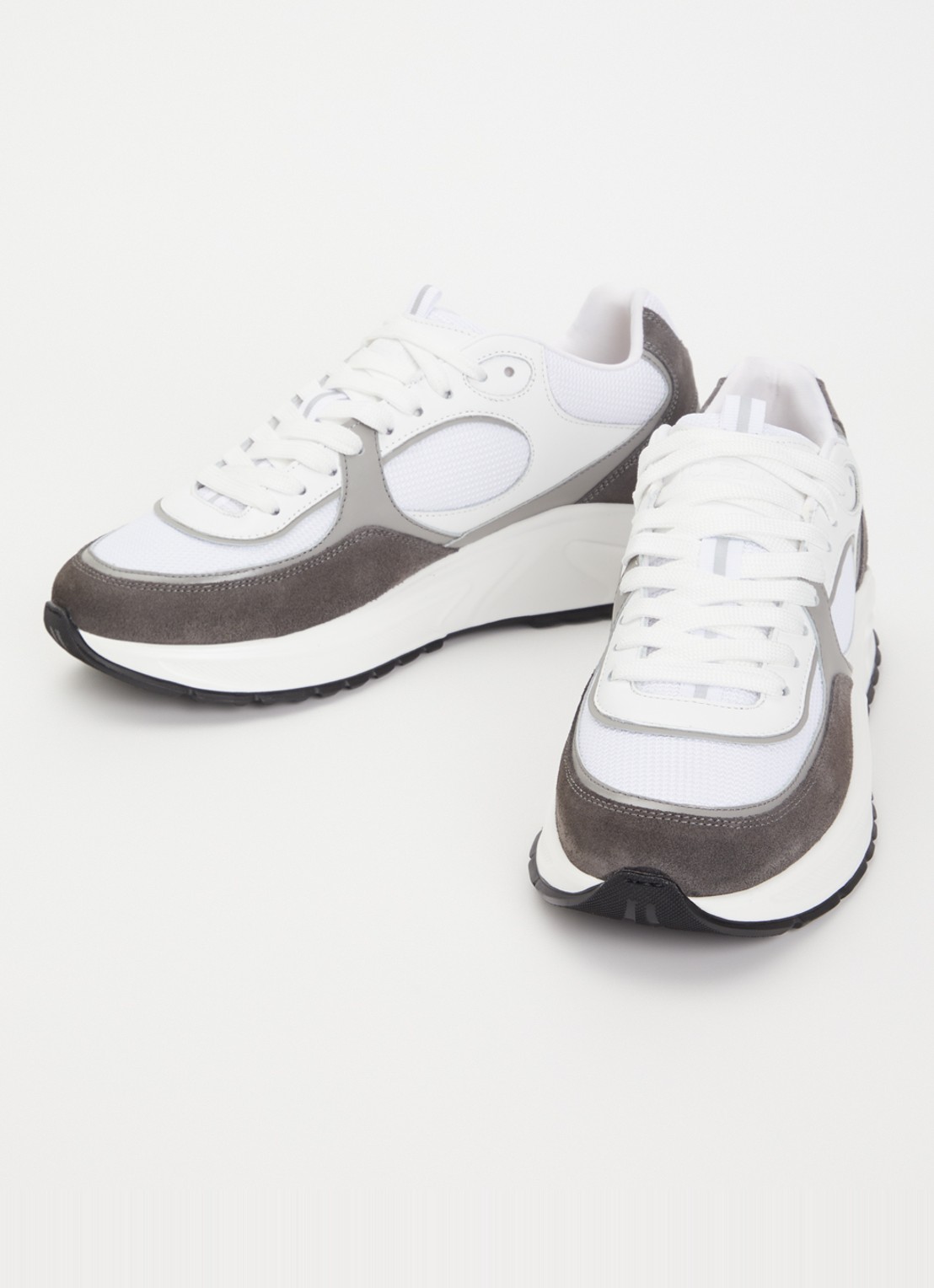 Cleens Onesixty sneaker met suède details - detail 2 grijs