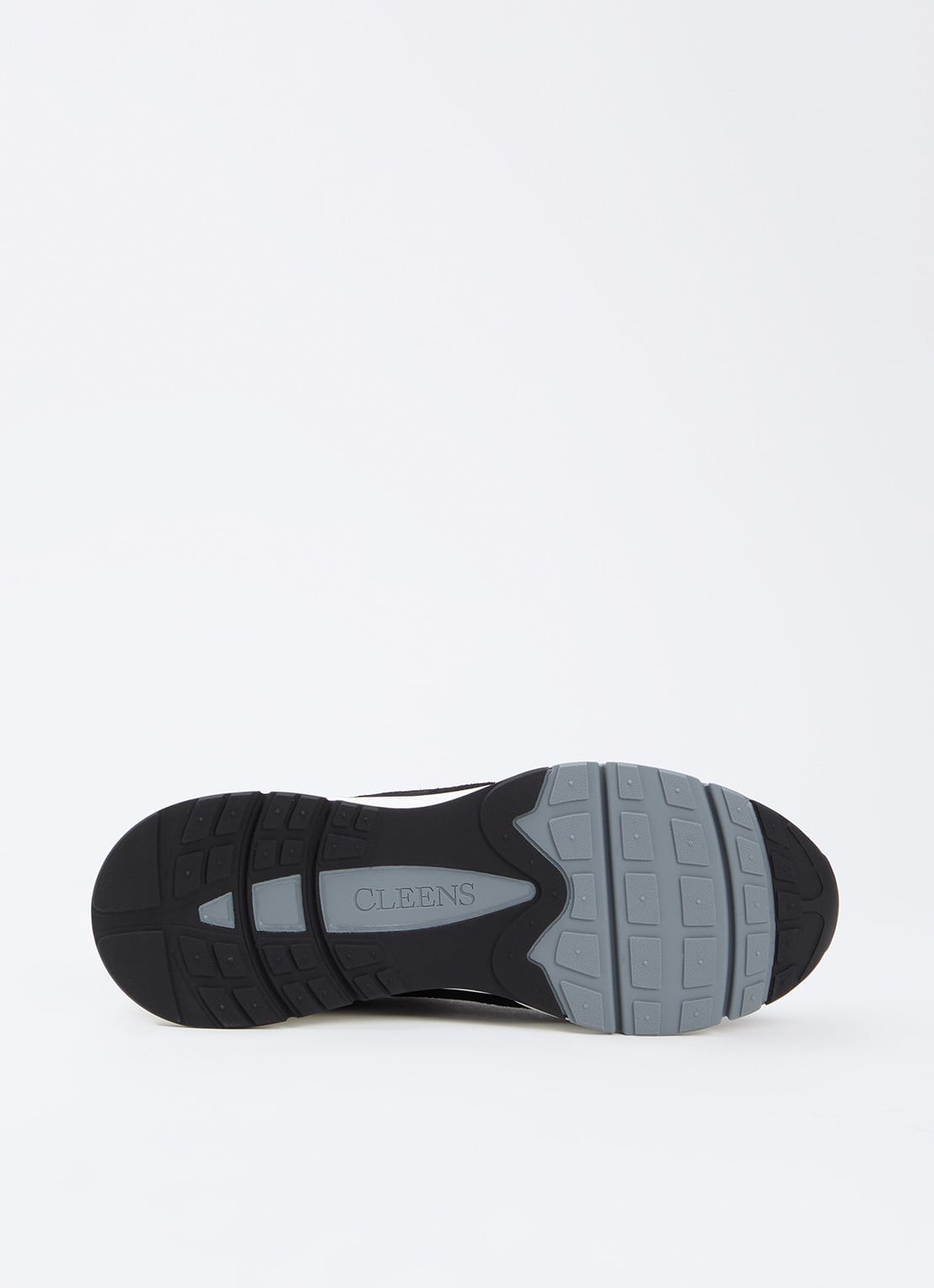 Cleens Pulse Runner sneaker met leren details - detail 4 antraciet