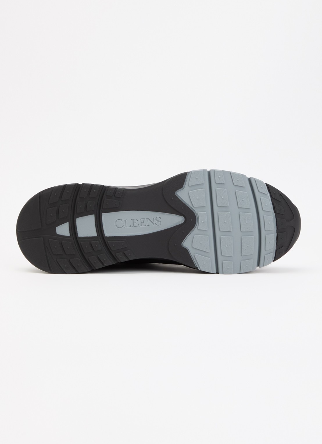 Cleens Pulse Runner sneaker met leren details - detail 4 zwart