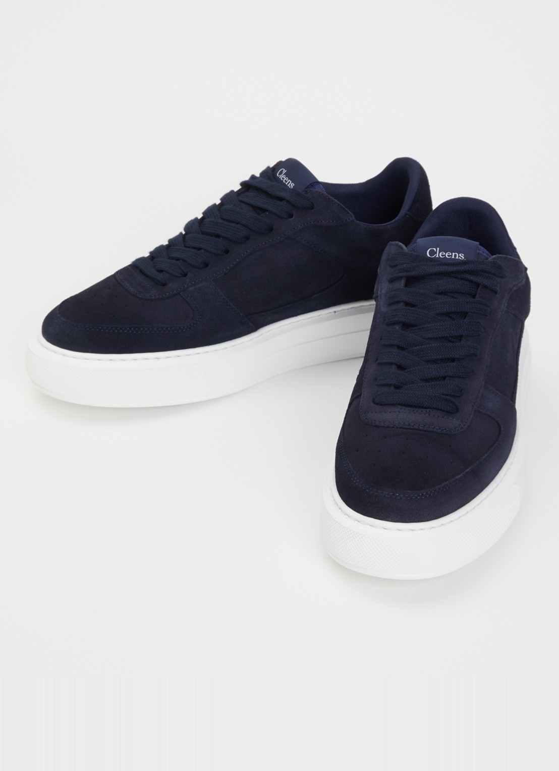 Cleens Sneaker van suède - detail 2 donkerblauw