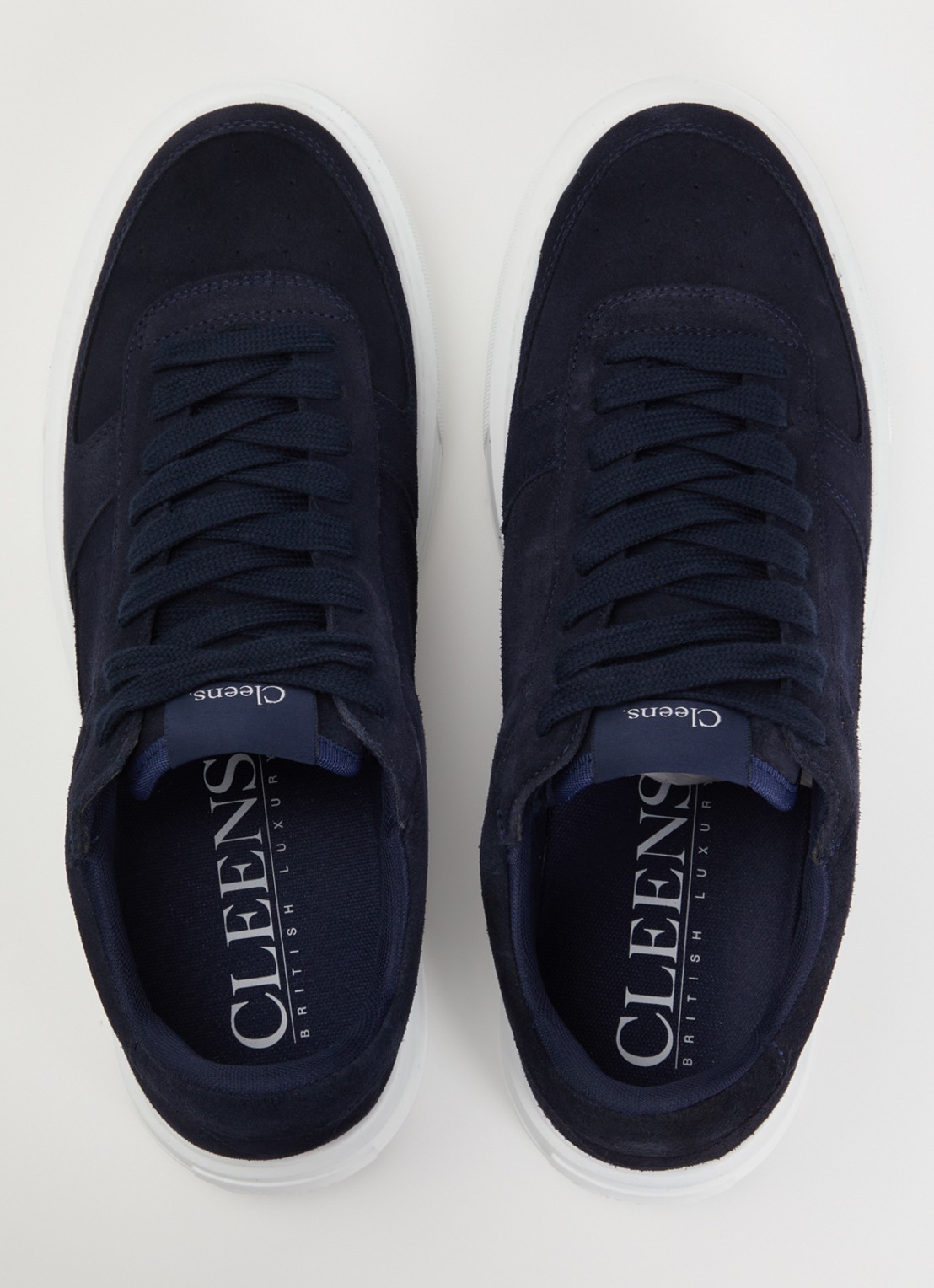 Cleens Sneaker van suède - detail 3 donkerblauw