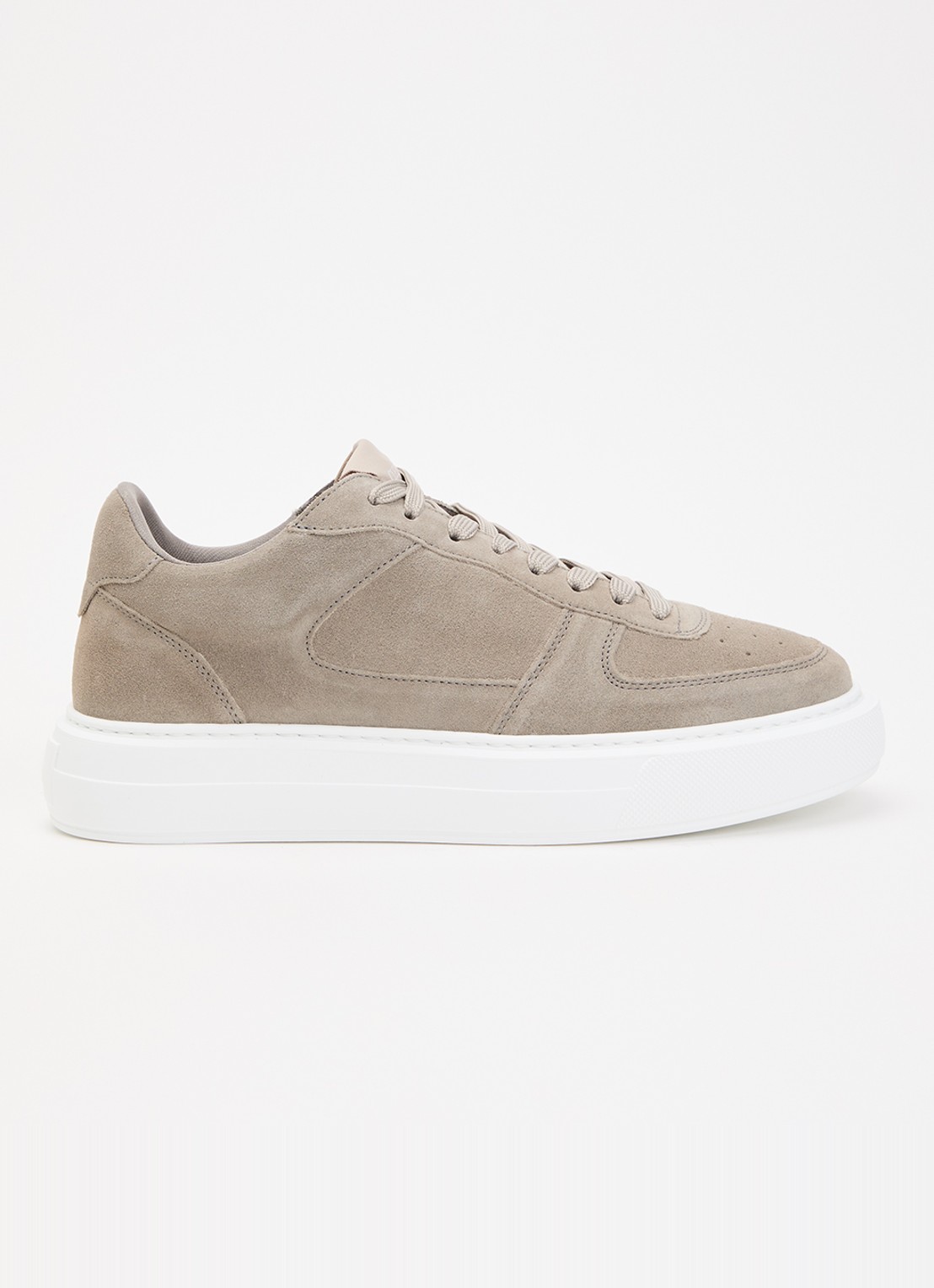 Cleens Sneaker van suède - voorkant 2 grijs