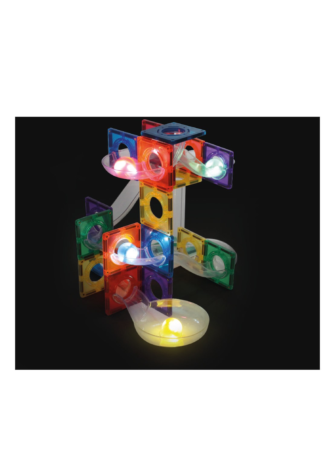 Cleverclixx Ball Run Dazzling Lights Pack Intense knikkerbaan 100 Stuks - detail 4 multicolor