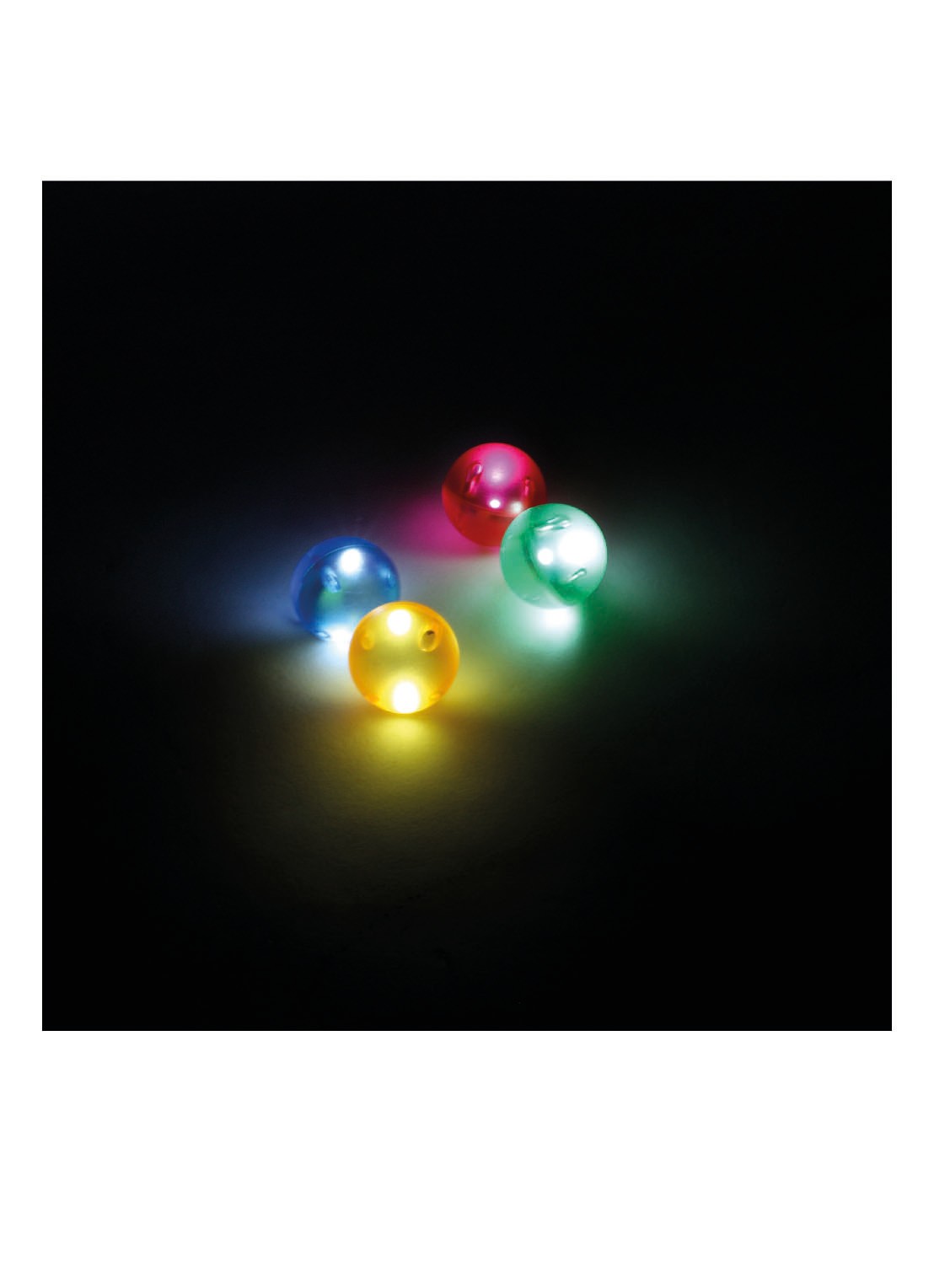 Cleverclixx Lichtgevende ballen Ball run Dazzling Lights 4 Stuks - detail 4 multicolor
