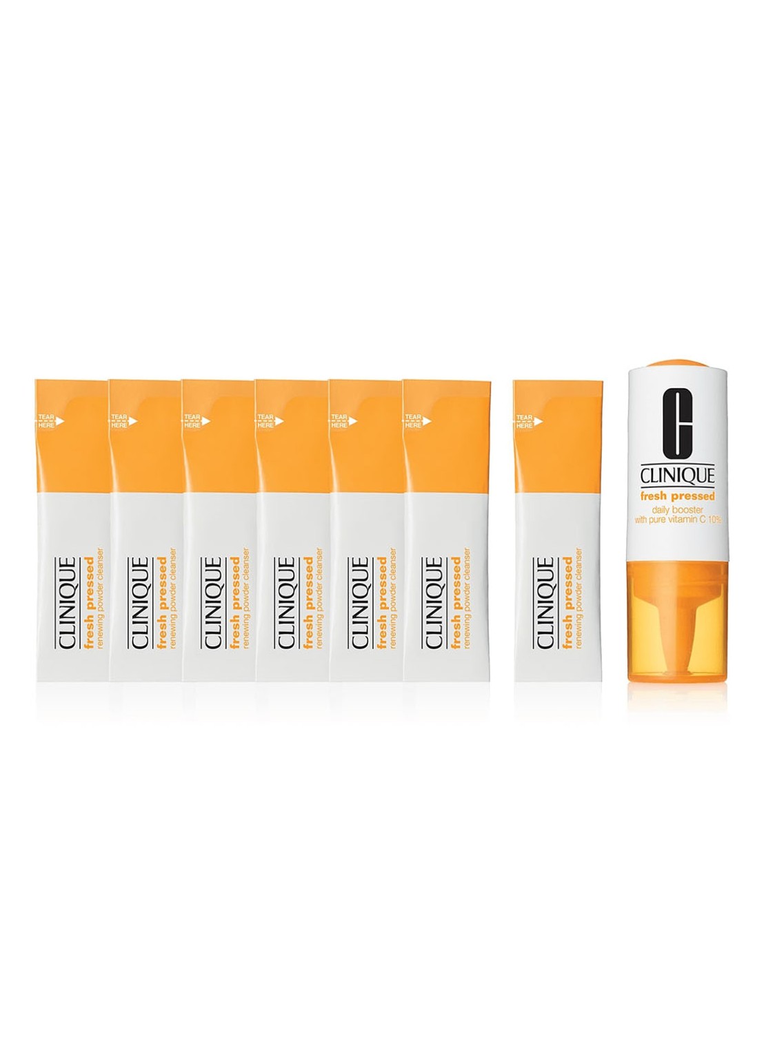 Clinique Fresh Pressed Daily Booster 7 Day Kit - serum & facewash - voorkant 3 undefined
