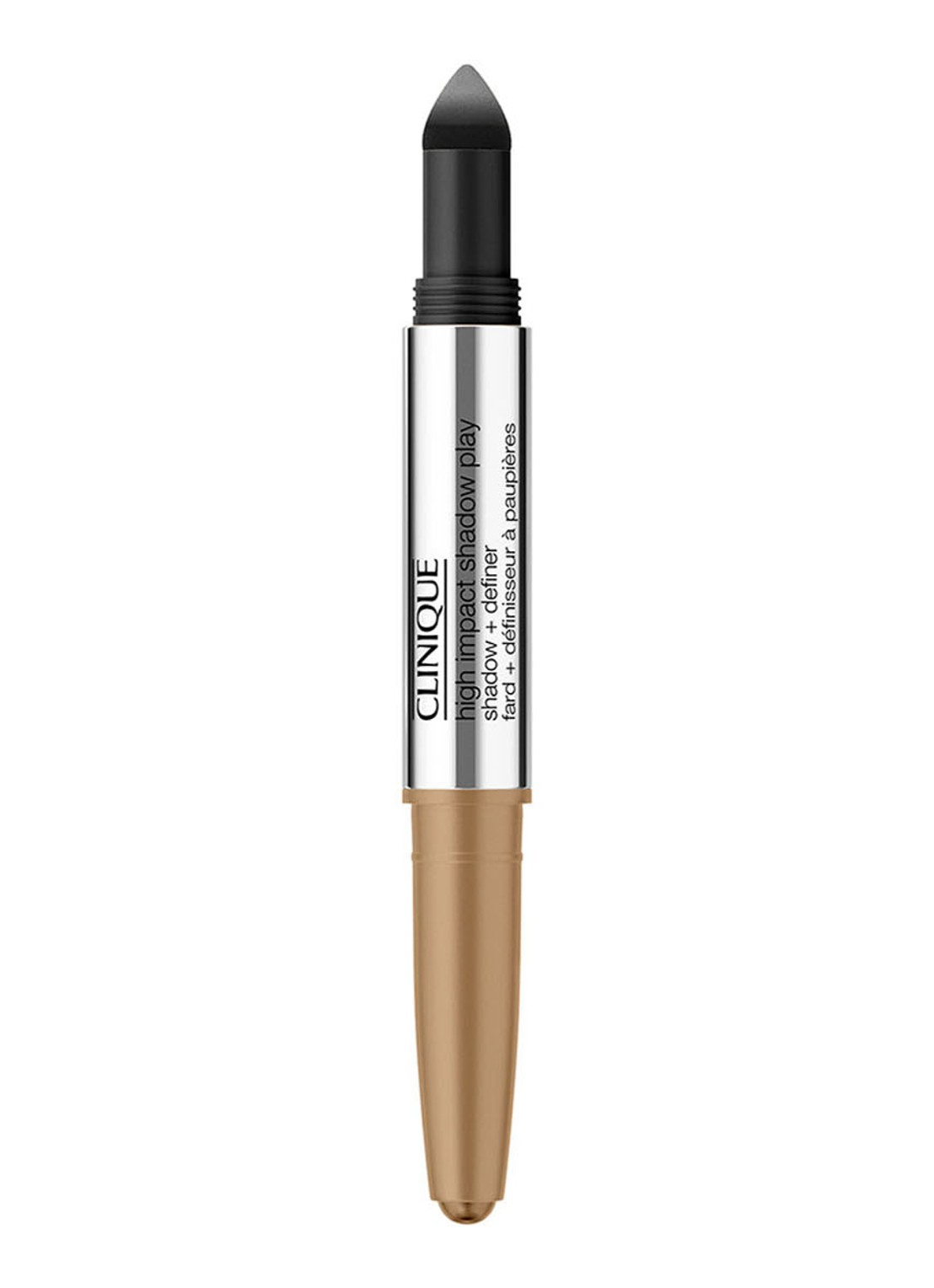 Clinique High Impact Shadow Play Shadow + Definer - oogschaduwstick - voorkant 01 champagne + caviar