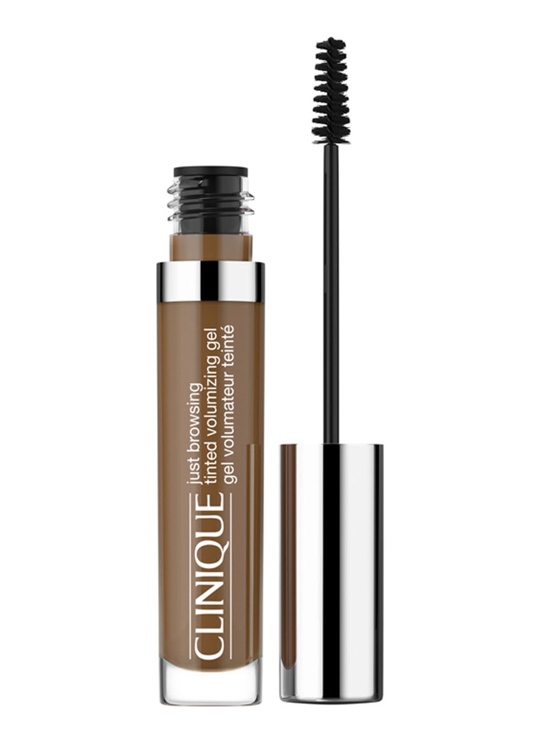 Clinique Just Browsing™Tinted Volumizing Gel - wenkbrauwgel - voorkant 3 cool brown