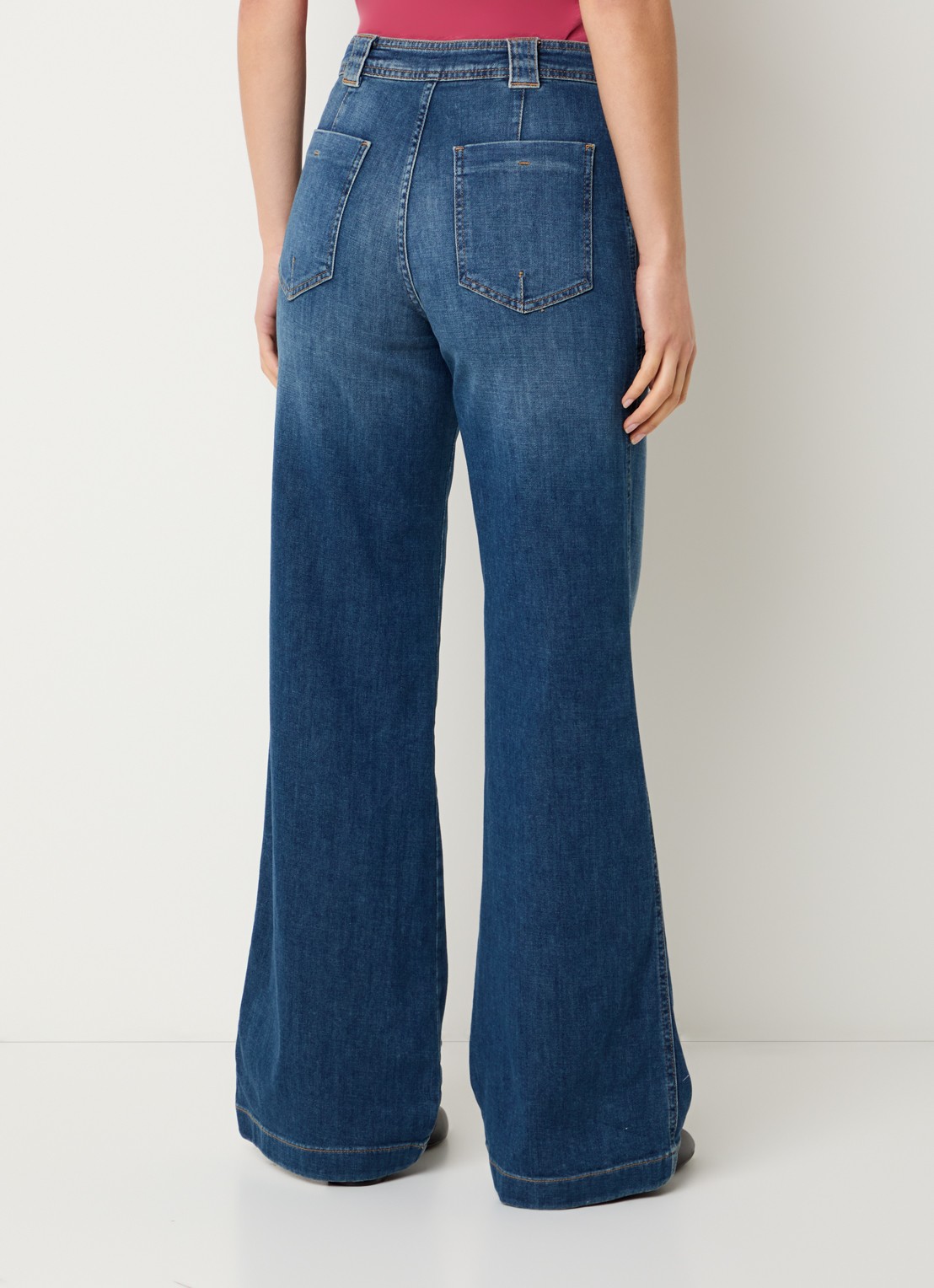 CLOSED Aria high waist wide leg jeans met steekzakken - achterkant 3 indigo