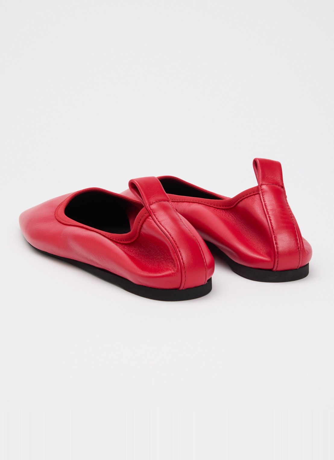 CLOSED Ballerina van leer - achterkant 5 rood