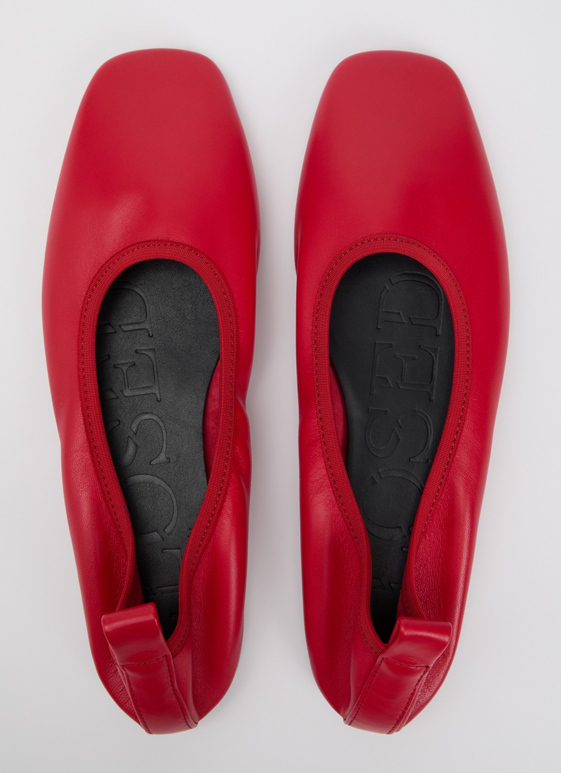 CLOSED Ballerina van leer - detail 3 rood