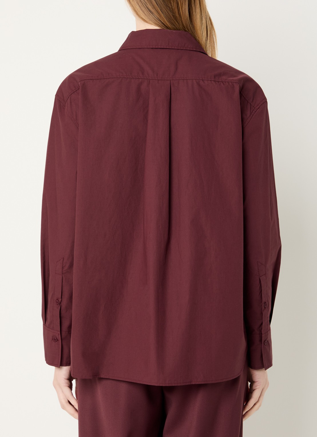 CLOSED Blouse met asymmetrische zoom - achterkant 3 bordeauxrood
