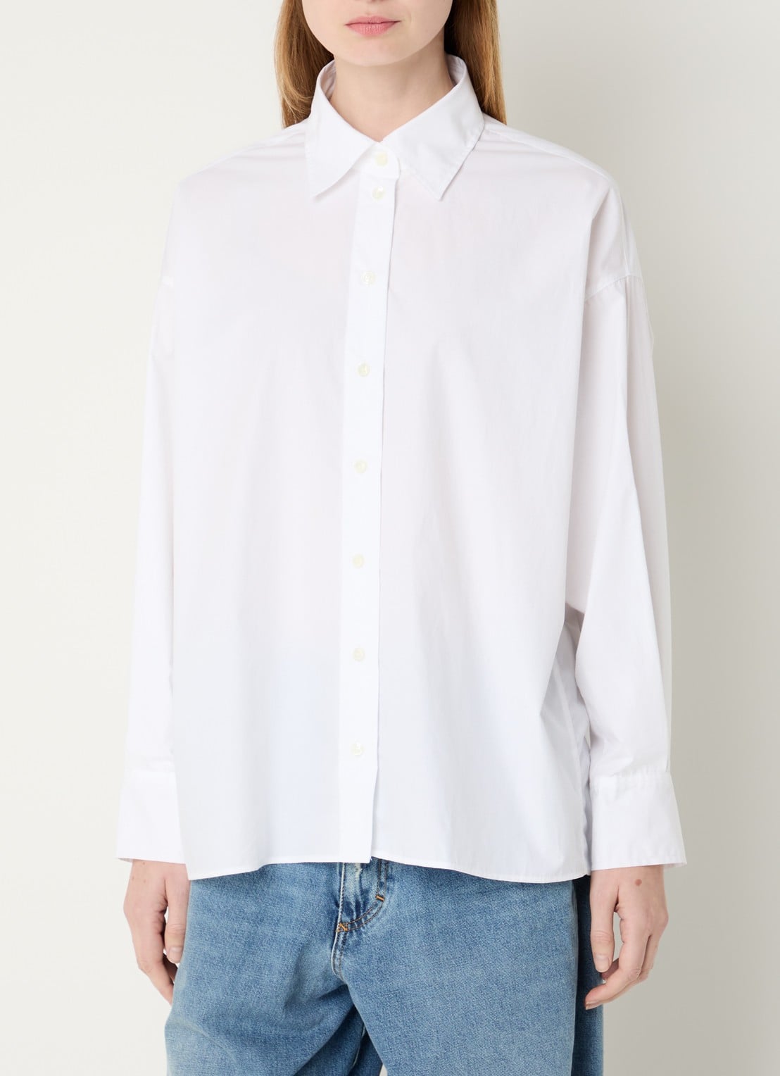 CLOSED Blouse met kraag - detail 4 wit