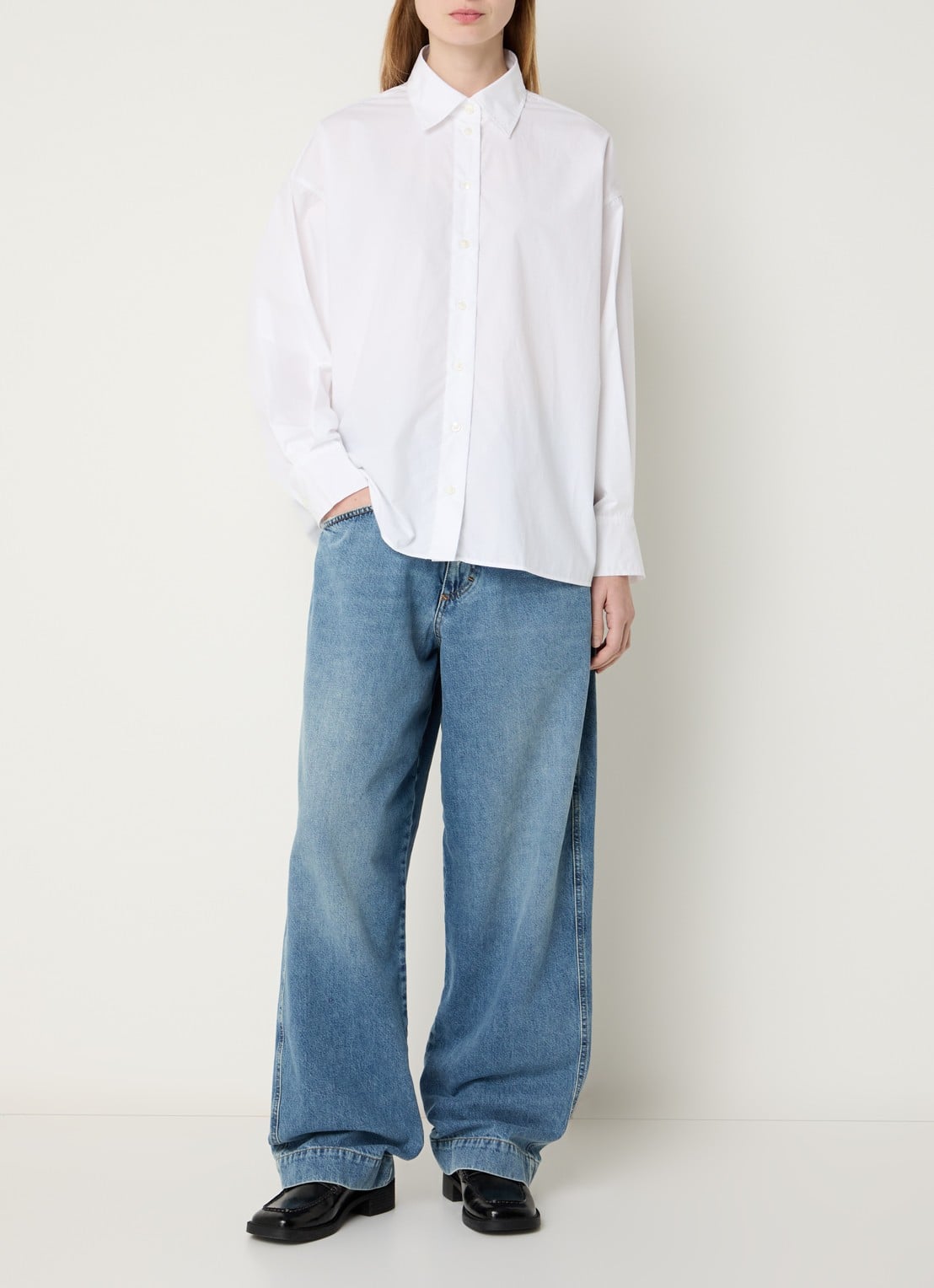CLOSED Blouse met kraag - voorkant 2 wit