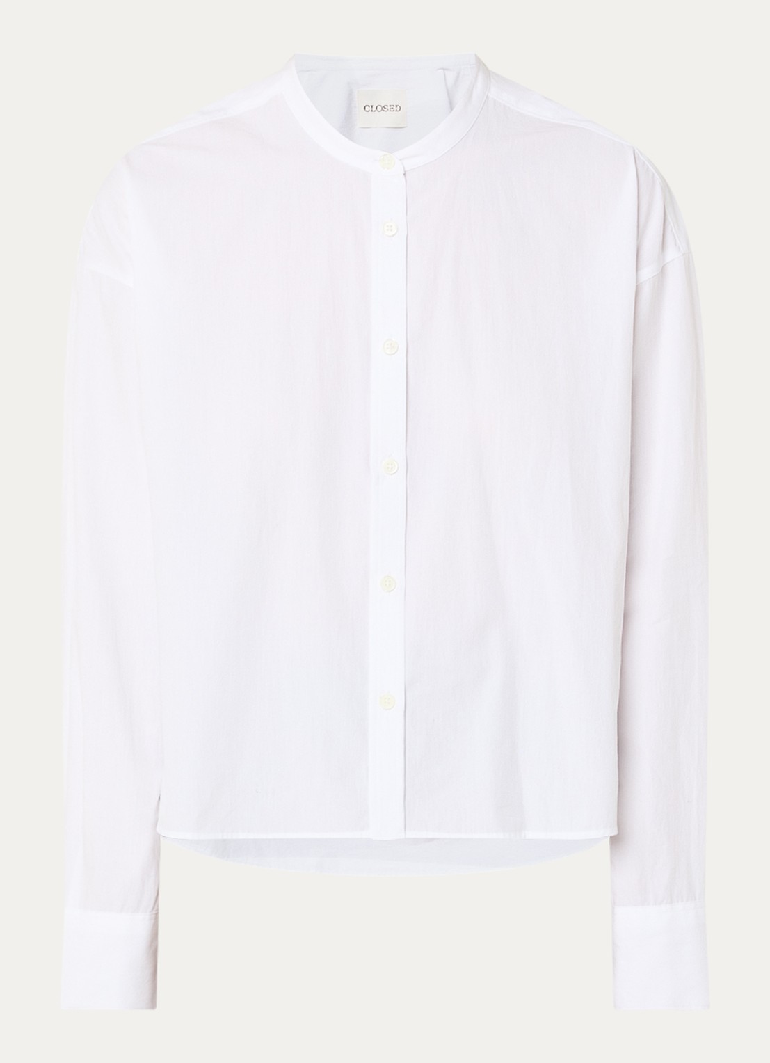 CLOSED Blouse met ronde hals - voorkant wit