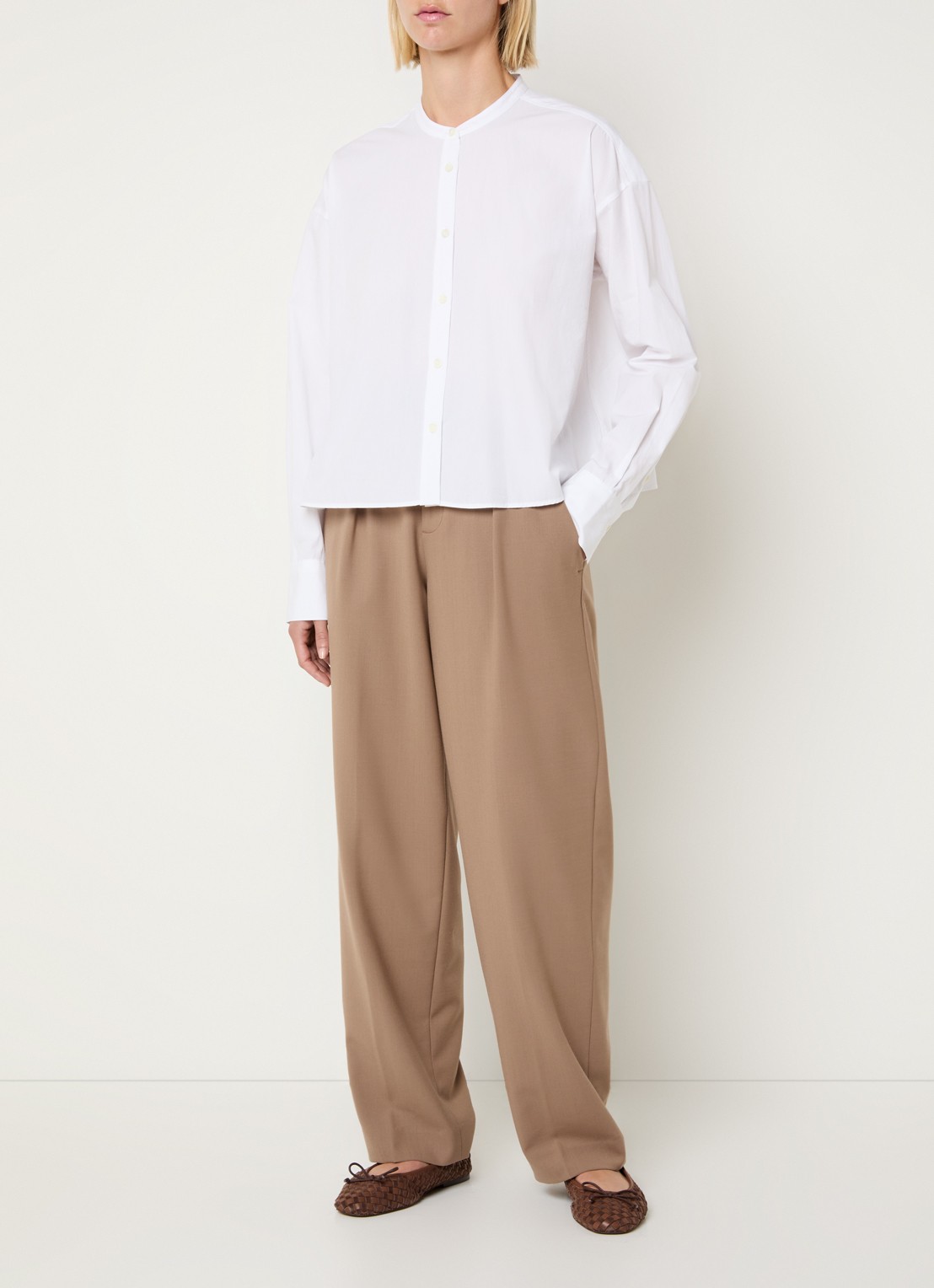 CLOSED Blouse met ronde hals - voorkant 2 wit