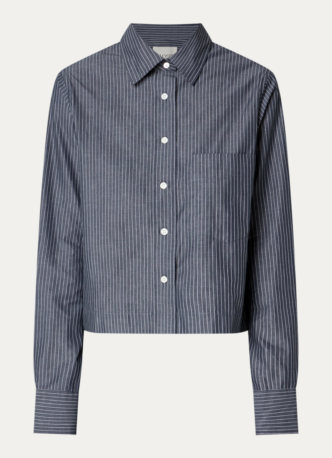 CLOSED Blouse met streepprint - voorkant 3 indigo