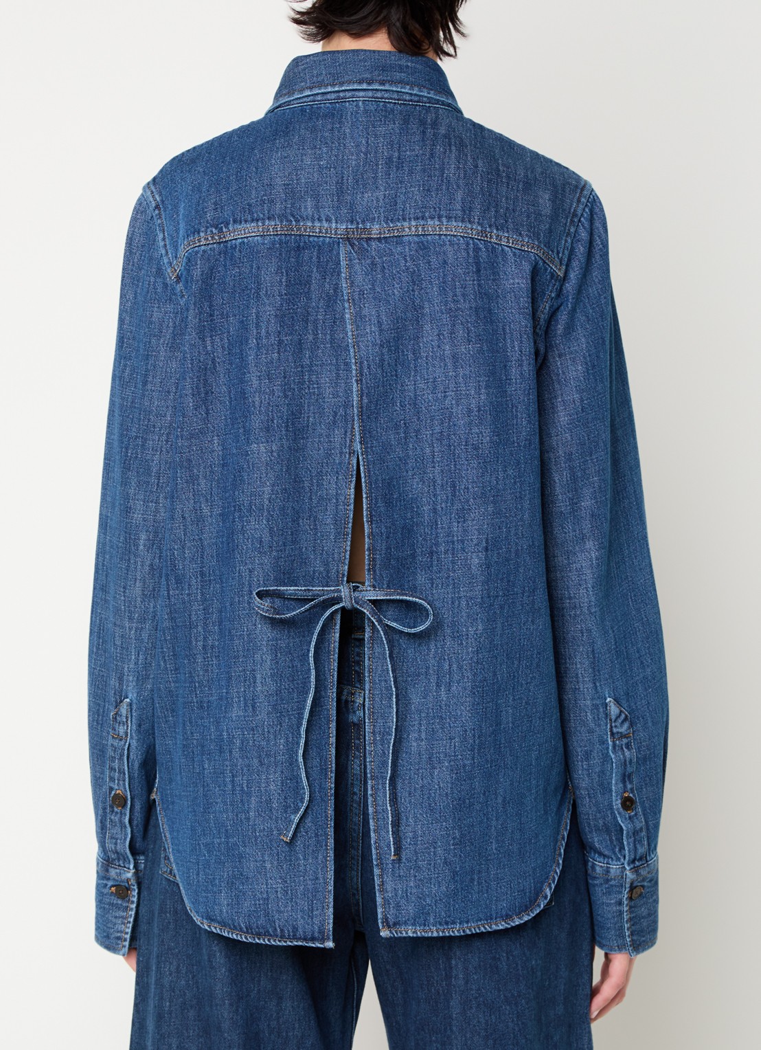 CLOSED Blouse van denim - detail 3 indigo