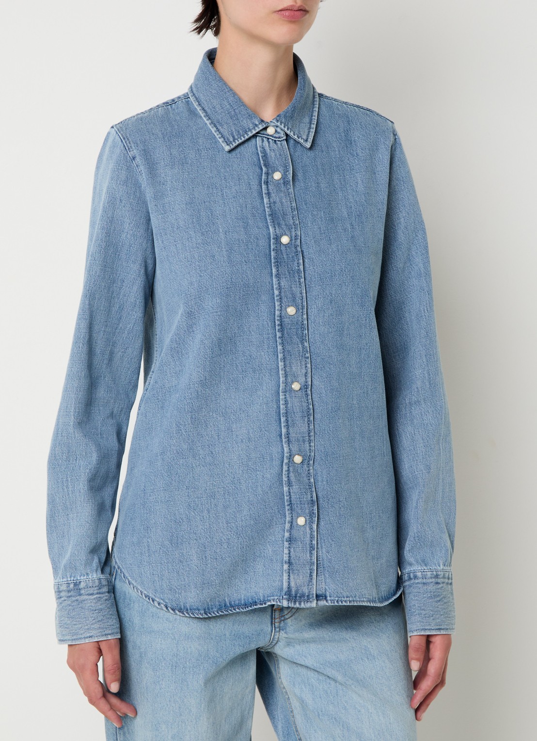 CLOSED Blouse van denim - detail 2 indigo