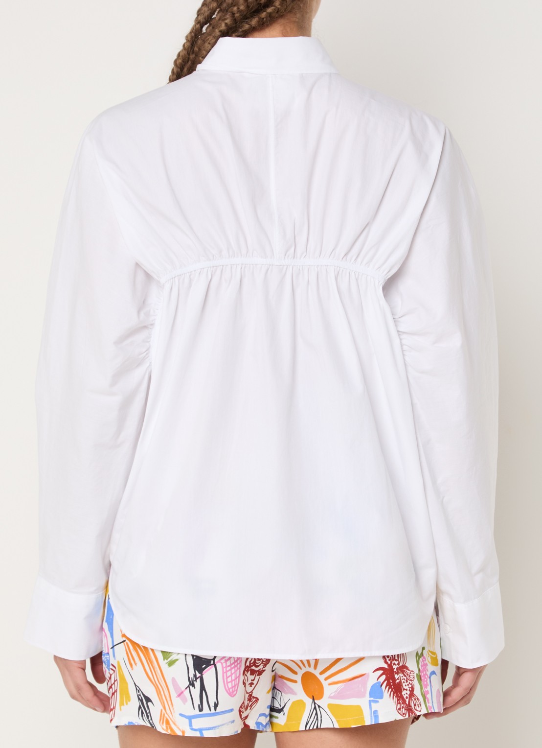 CLOSED Blouse van katoen - achterkant 3 wit