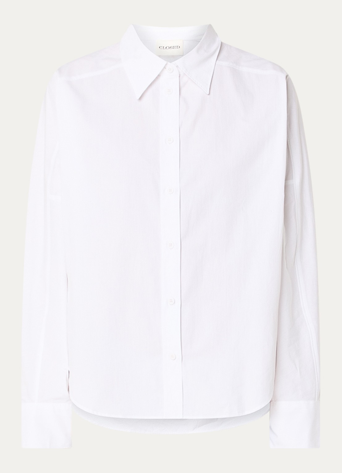 CLOSED Blouse van katoen - voorkant wit