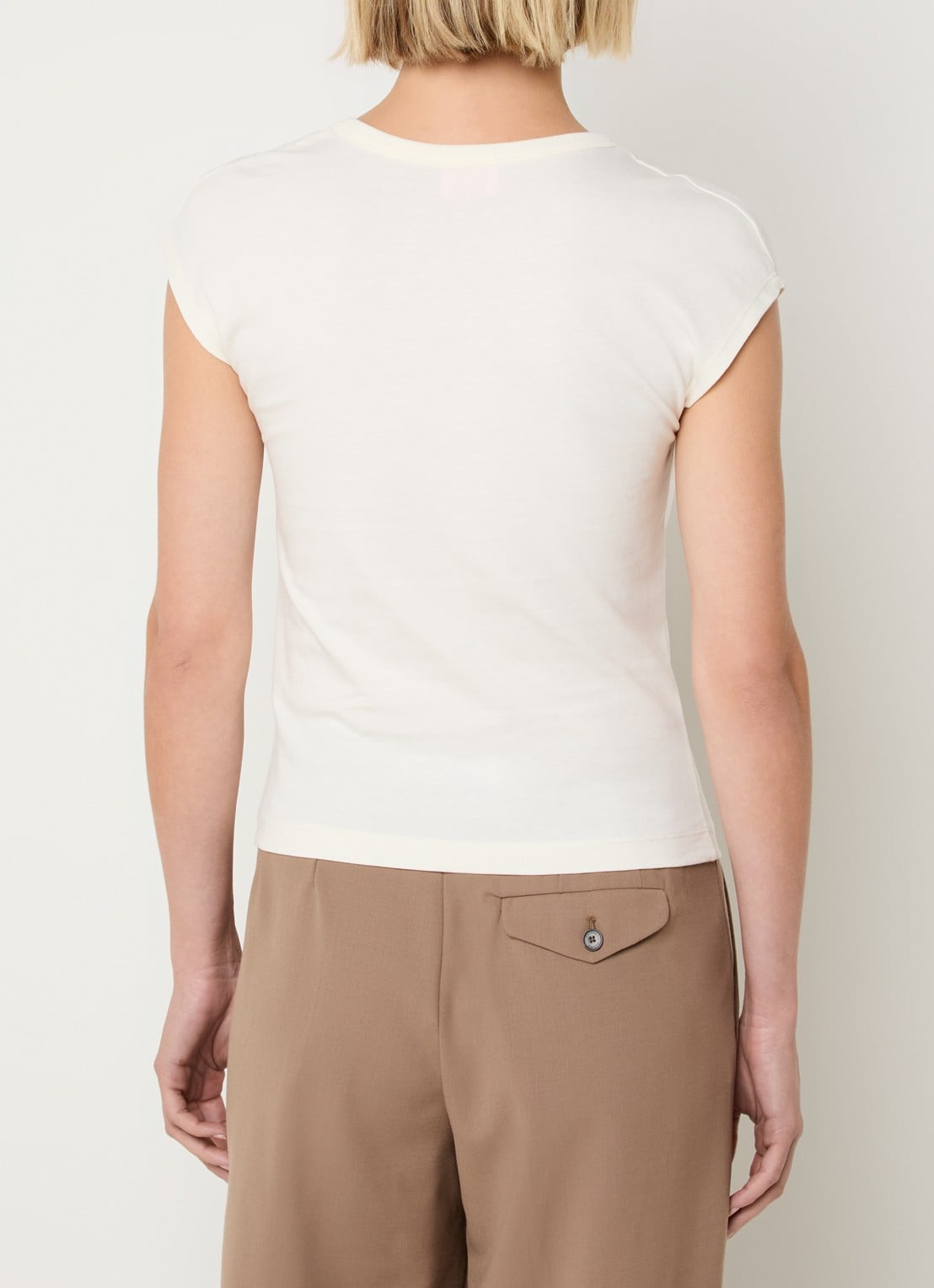 CLOSED Bow T-shirt met stretch - achterkant 4 creme