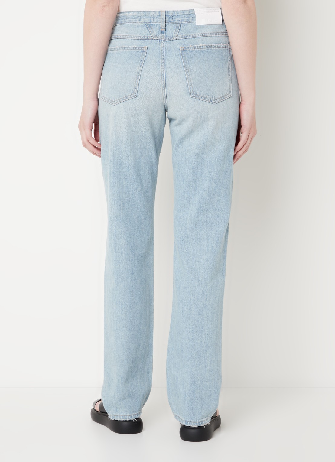 CLOSED Briston mid waist straight leg jeans met lichte wassing - achterkant 5 indigo