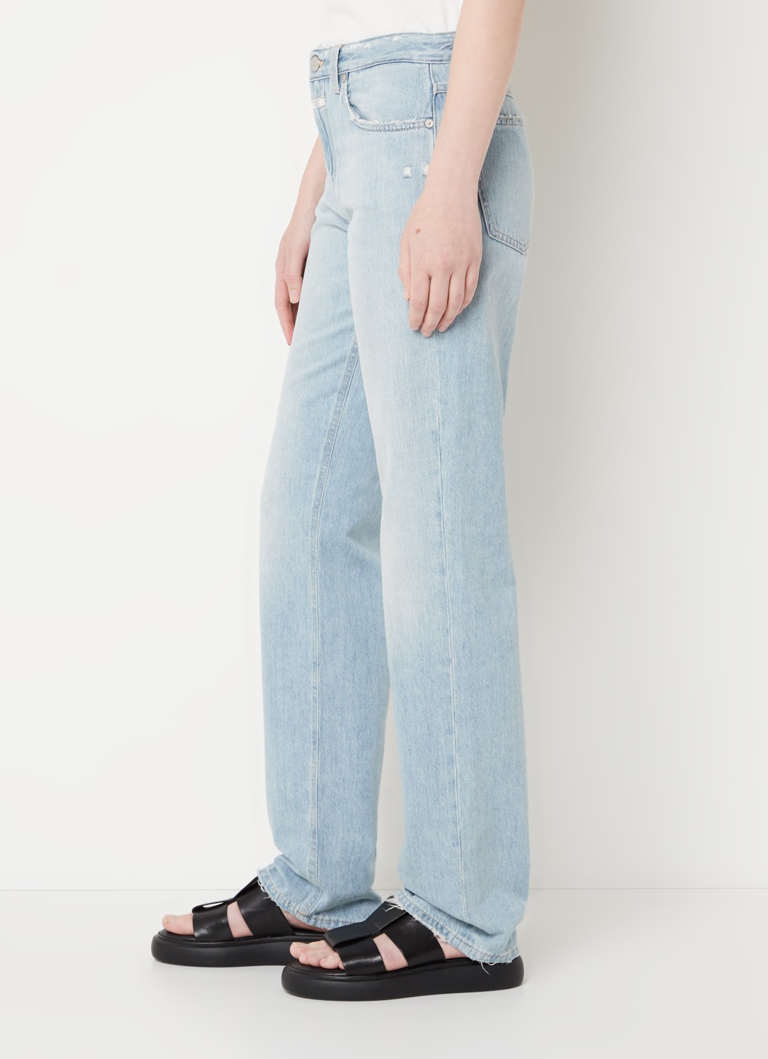 CLOSED Briston mid waist straight leg jeans met lichte wassing - detail 4 indigo