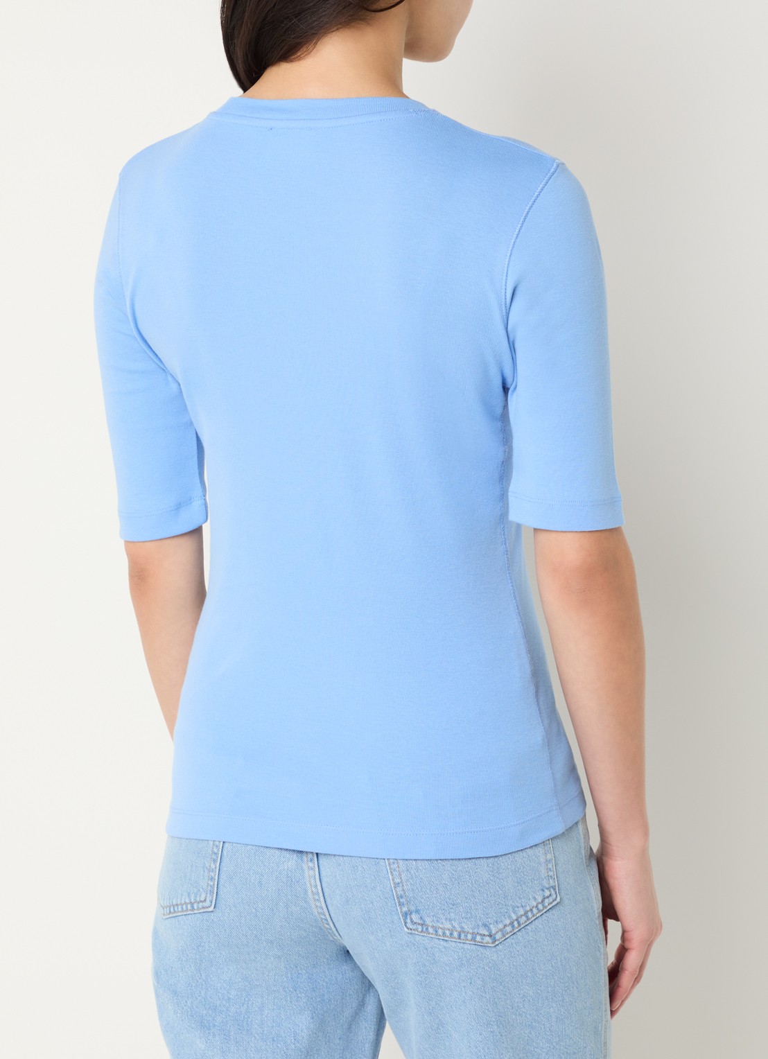 CLOSED Fijngebreid T-shirt van jersey - achterkant 4 blauw
