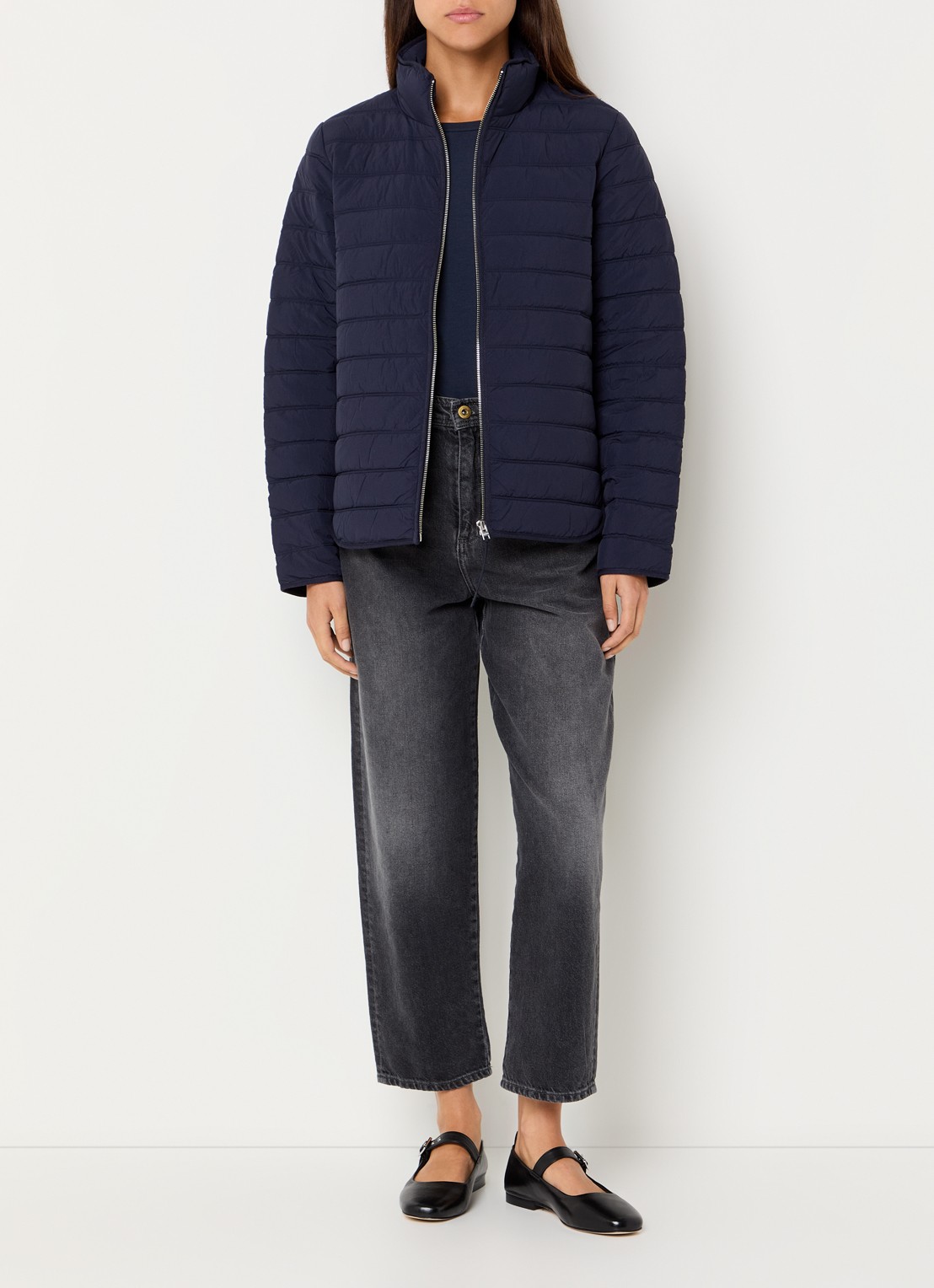 CLOSED Gewatteerd jack met ritszakken - voorkant 2 donkerblauw