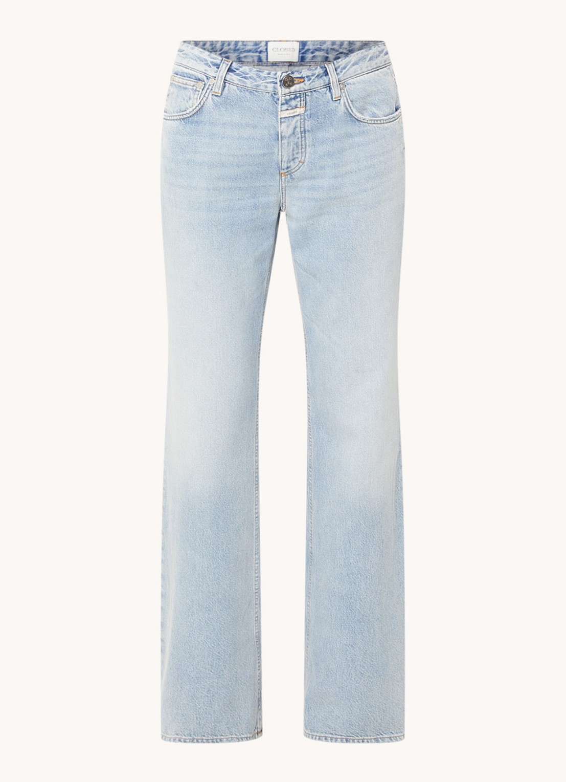 CLOSED Gillan low waist wide leg jeans met lichte wassing - voorkant 4 indigo