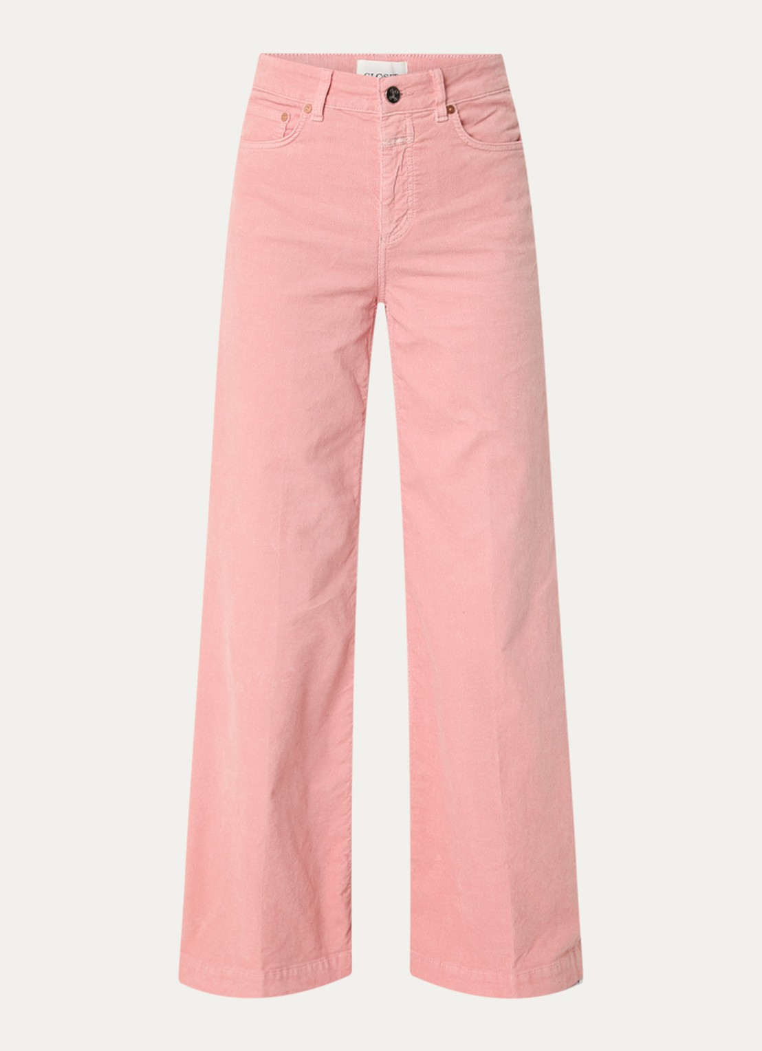CLOSED Glow Up broek van corduroy met steekvakken - voorkant 4 zalmroze