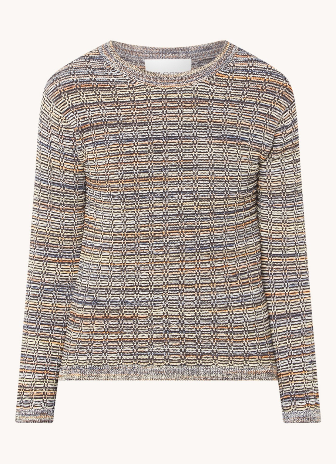 CLOSED Grofgebreide pullover met structuur - voorkant 2 donkergrijs