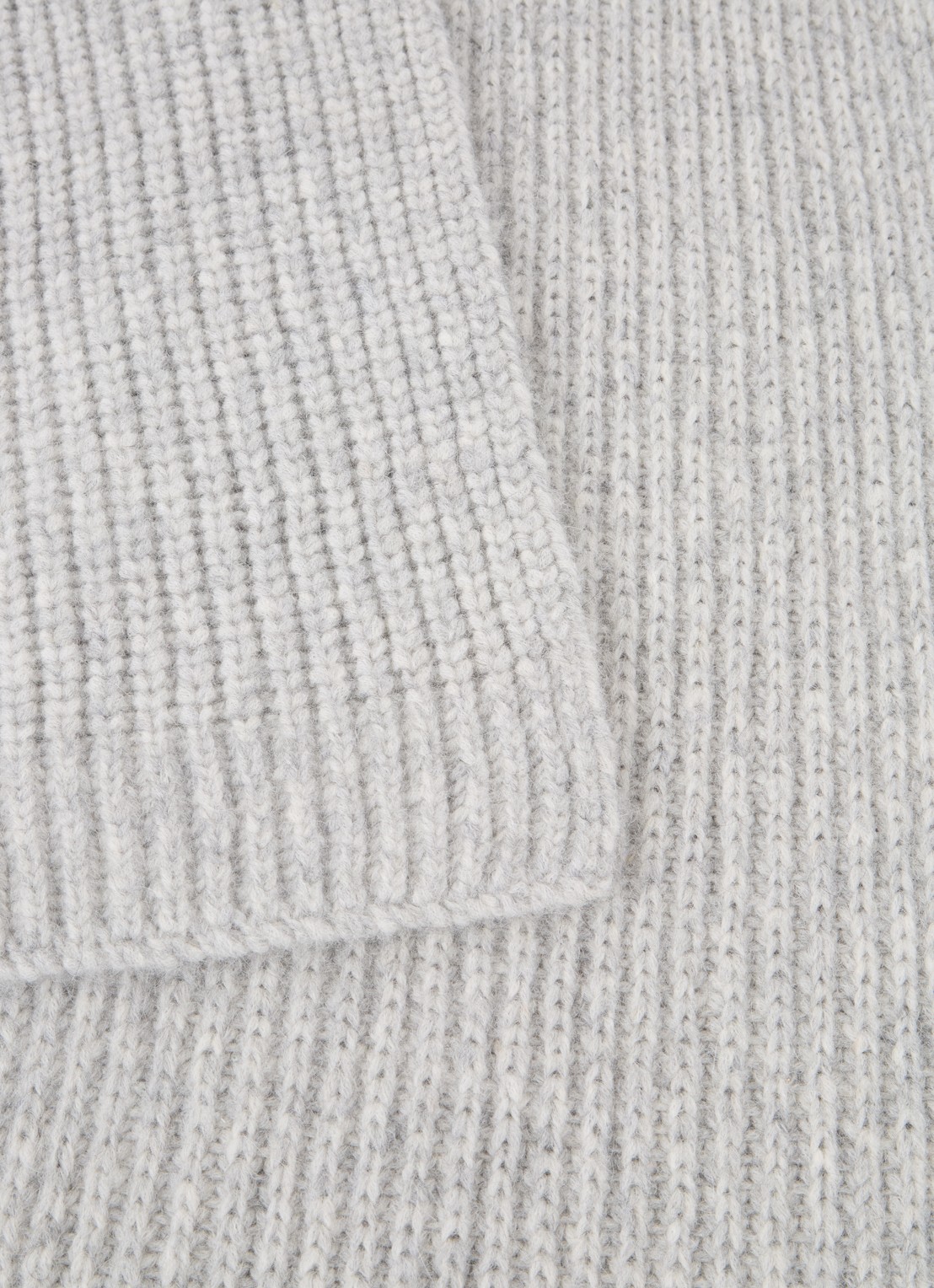 CLOSED Grofgebreide sjaal in alpaca wolblend 190 x 30 cm  - detail 3 grijsmele
