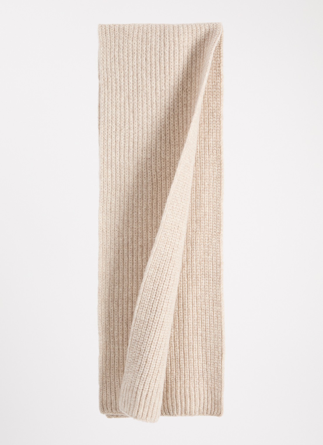 CLOSED Grofgebreide sjaal in alpaca wolblend 190 x 30 cm  - detail 2 beige