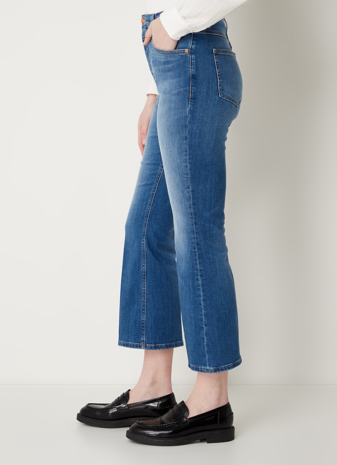 CLOSED Hi-Sun high waist flared cropped jeans met stretch  - detail 2 indigo