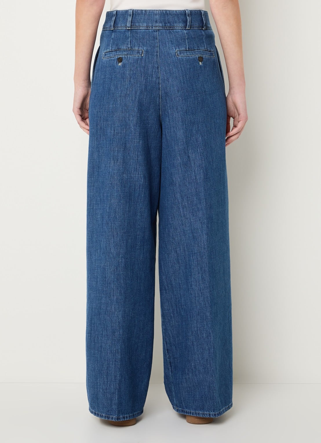 CLOSED High waist wide fit palazzobroek met medium wassing - achterkant 4 indigo