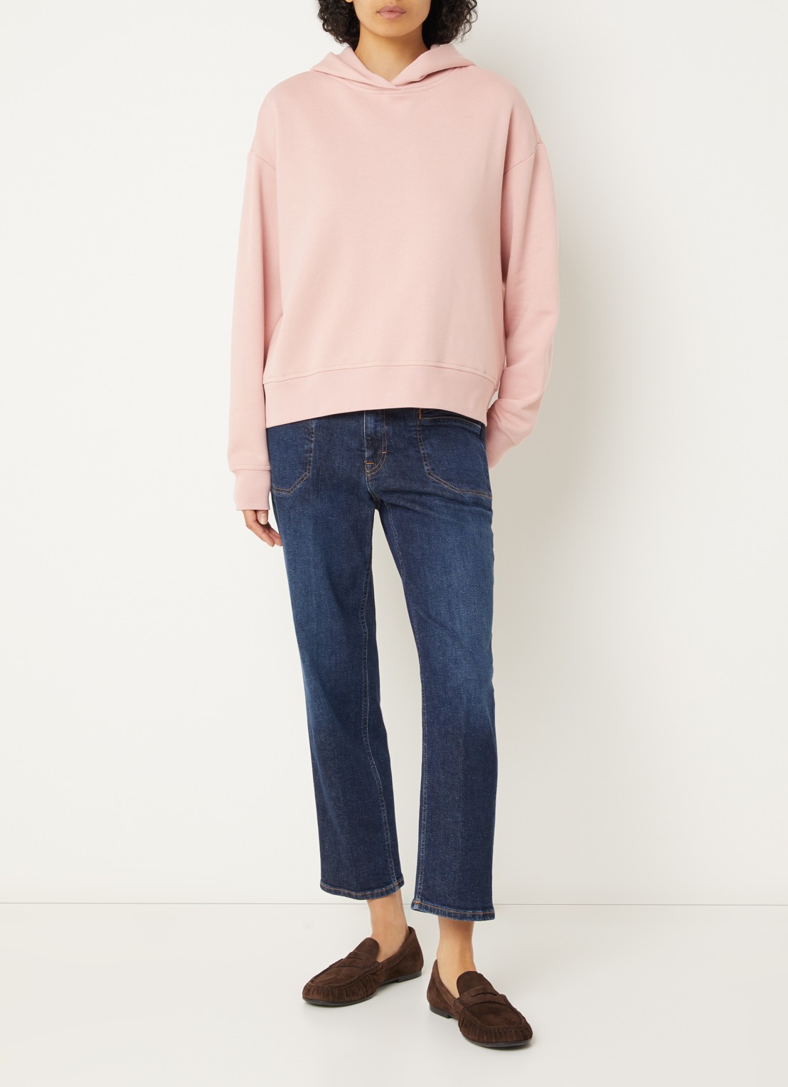 CLOSED Hoodie met logo - voorkant 3 powder pink-882