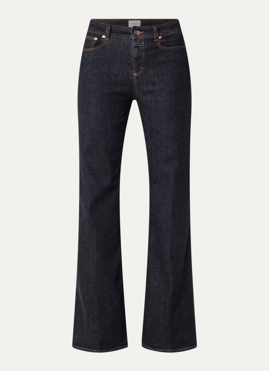 CLOSED Janna high waist flared jeans met donkere wassing - voorkant 4 indigo