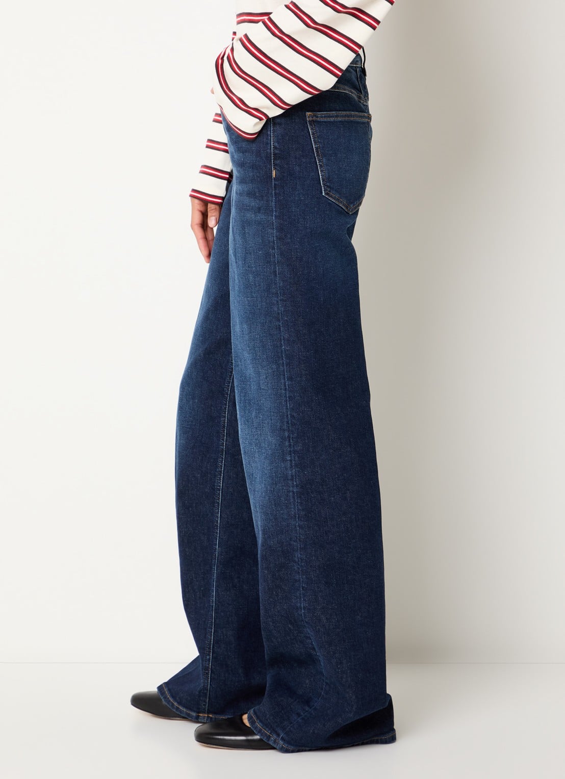 CLOSED Janna high waist flared jeans met donkere wassing - detail 2 indigo