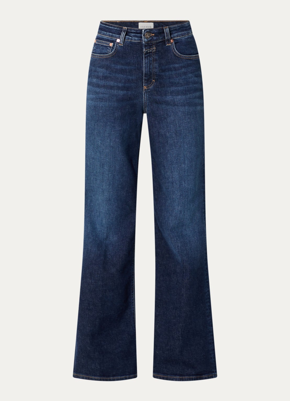 CLOSED Janna high waist flared jeans met donkere wassing - voorkant 4 indigo