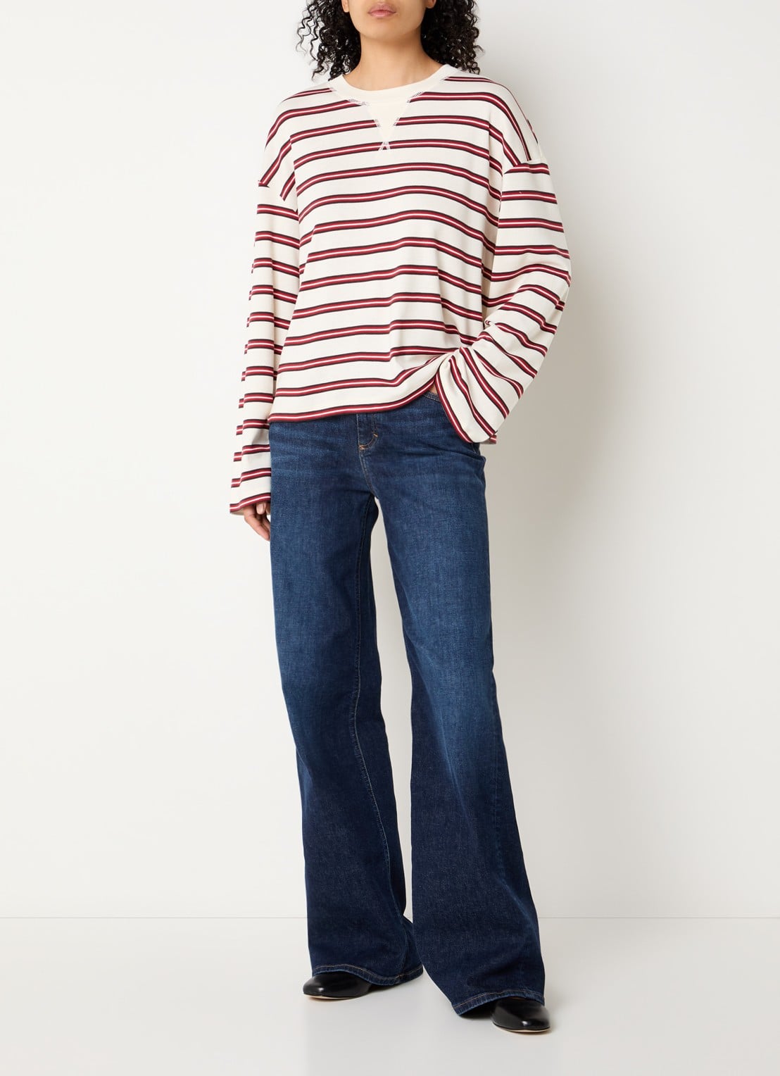 CLOSED Janna high waist flared jeans met donkere wassing - voorkant 5 indigo